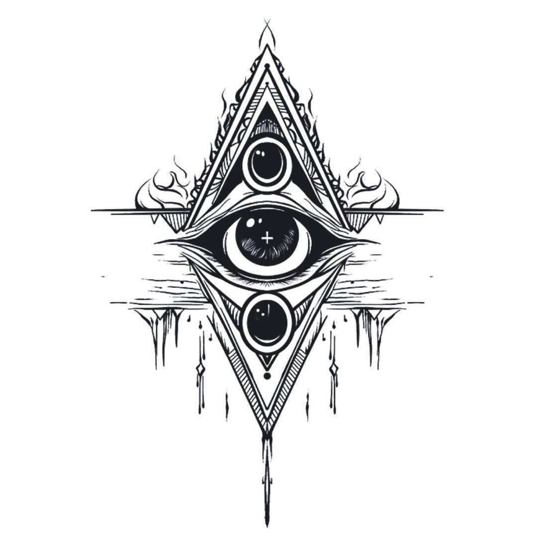 All - Seeing Eye Triangle Tattoo - 2 | Temporalis