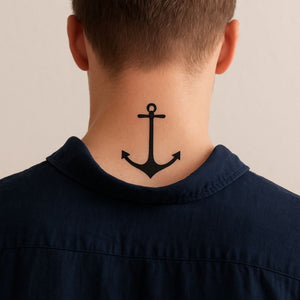 Anchor silhouette temporary tattoo - 1 | Temporalis