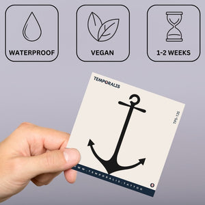 Anchor silhouette temporary tattoo - 3 | Temporalis