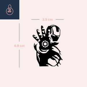 Armored superhero silhouette temporary tattoo - 4 | Temporalis