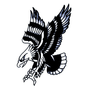 Attacking Eagle Temporary Tattoo, Traditional Style - 2 | Temporalis