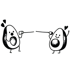 Avocado fencing duel temporary tattoo - 2 | Temporalis