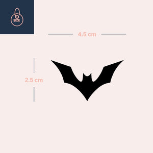 Bat silhouette temporary tattoo 3 - Temporalis