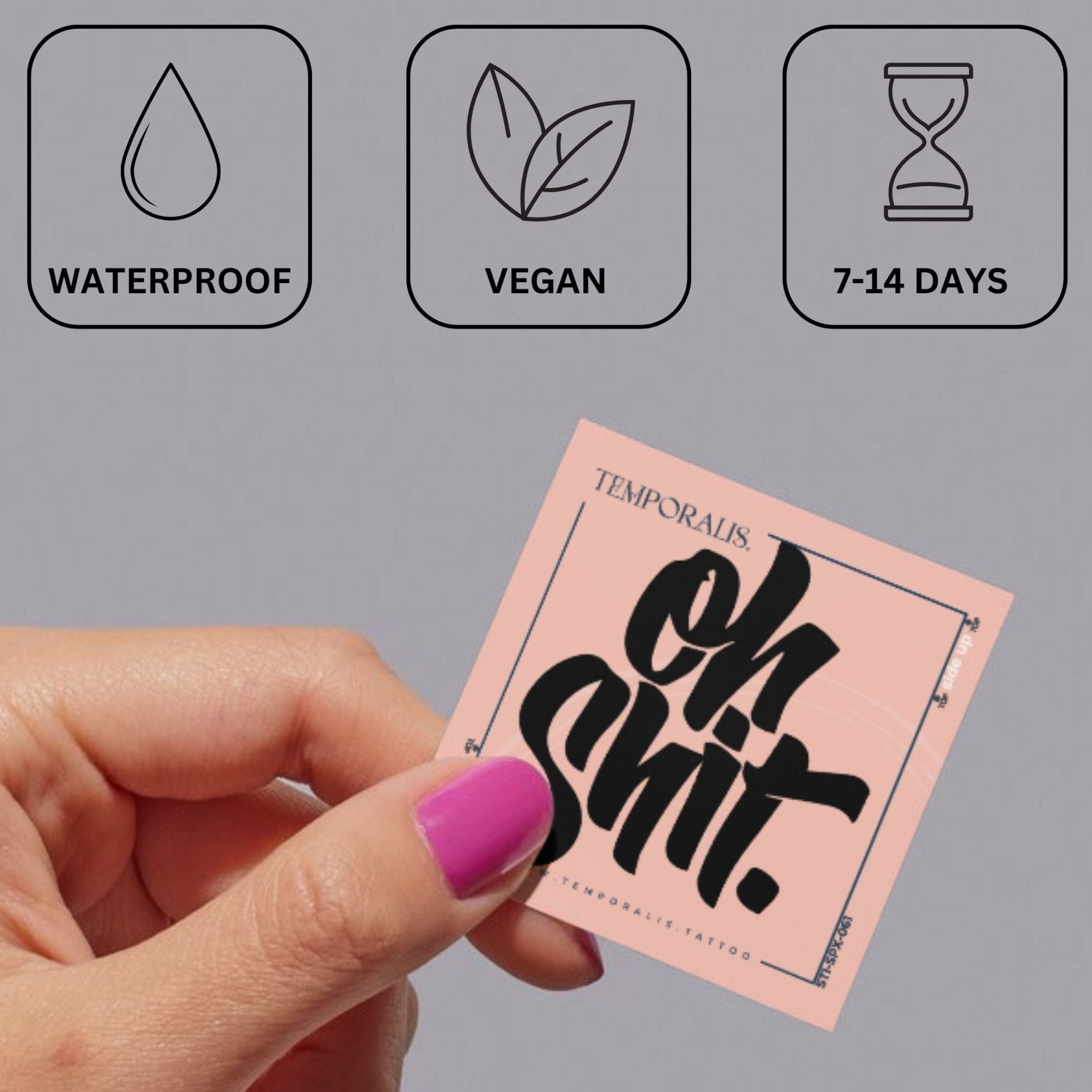 Bat silhouette temporary tattoo - 3 | Temporalis