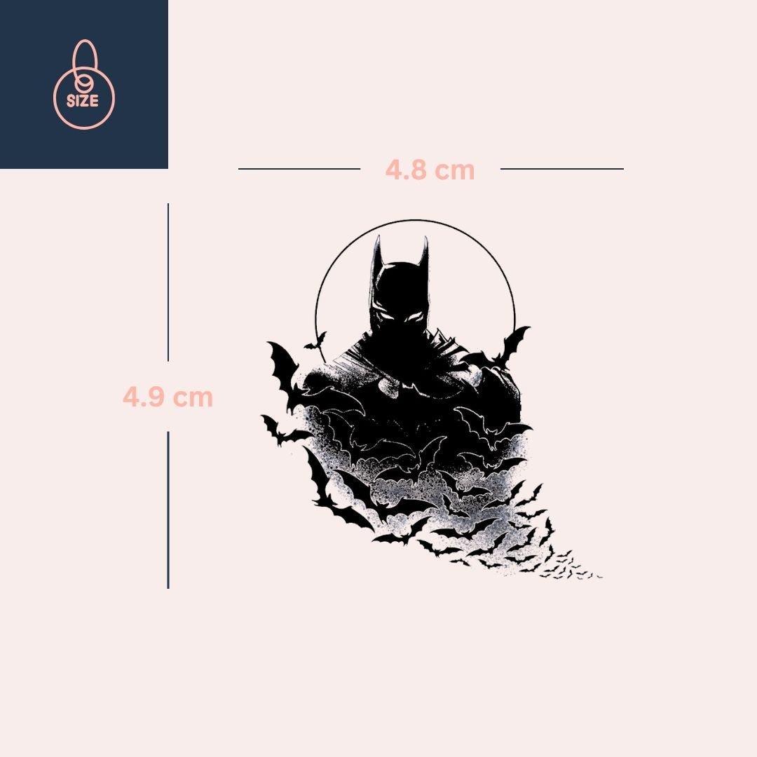 Batman with bats temporary tattoo - 4 | Temporalis
