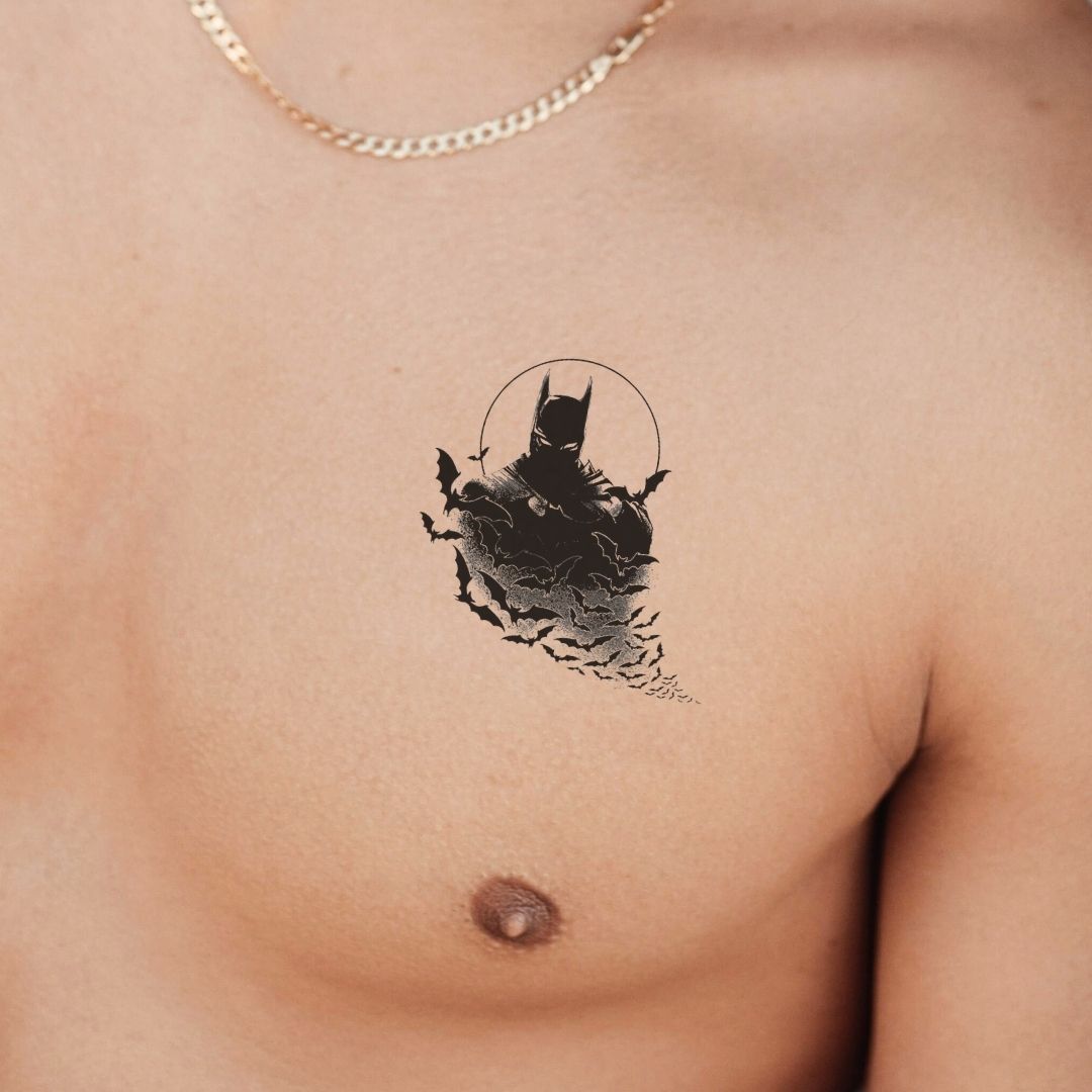 Batman with bats temporary tattoo - 1 | Temporalis