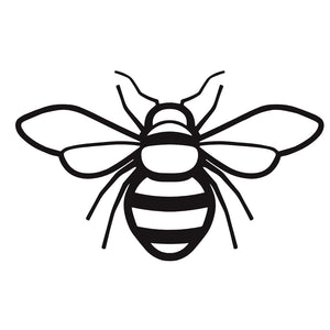 Bee temporary tattoo, top - down view - 2 | Temporalis