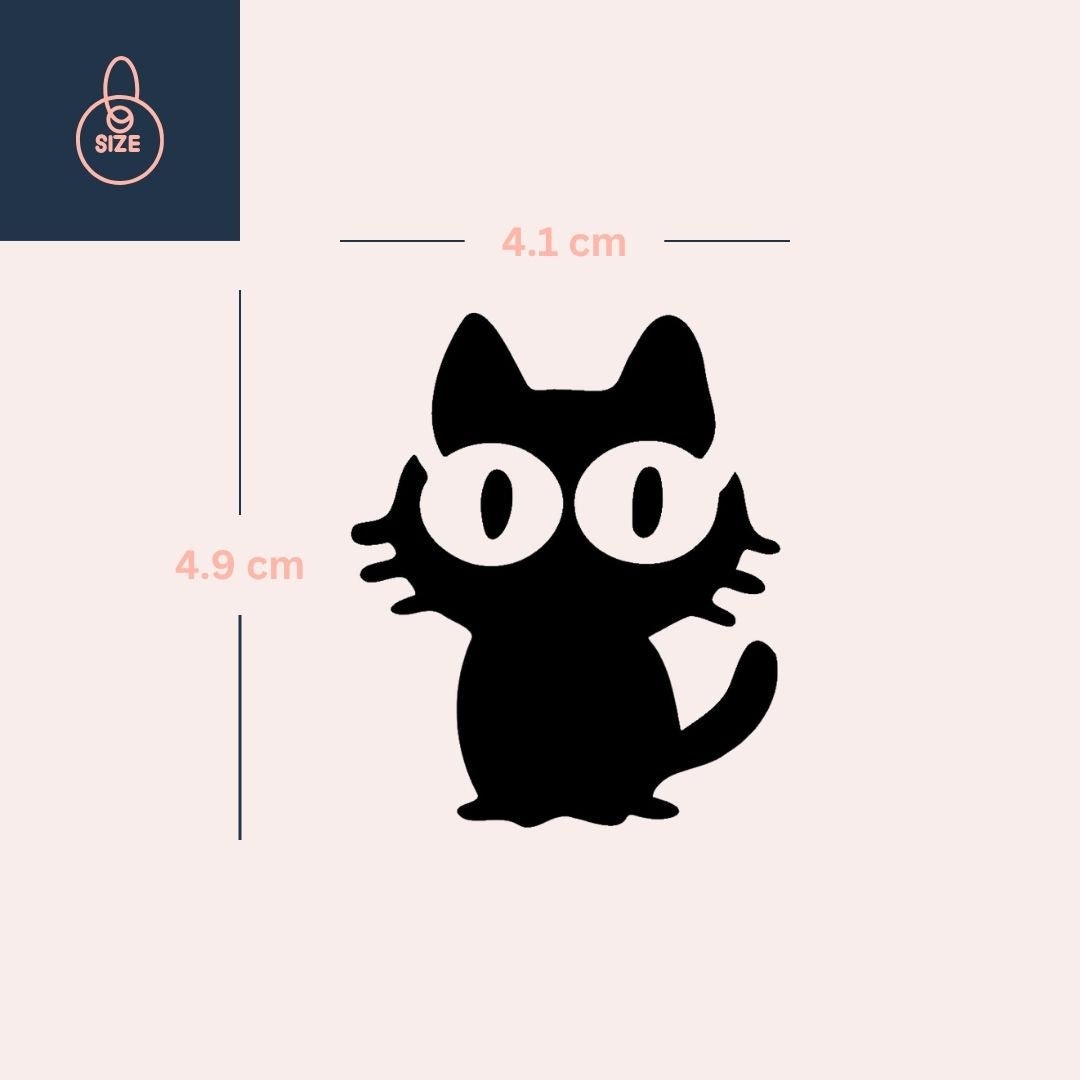 Big - eyed cartoon cat temporary tattoo - 4 | Temporalis