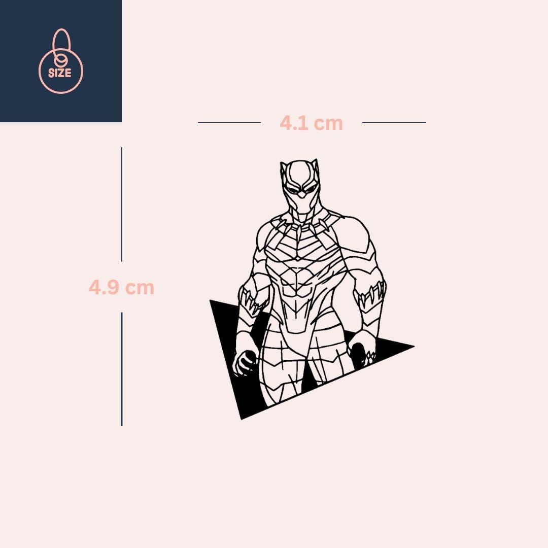 Black Panther temporary tattoo - 4 | Temporalis