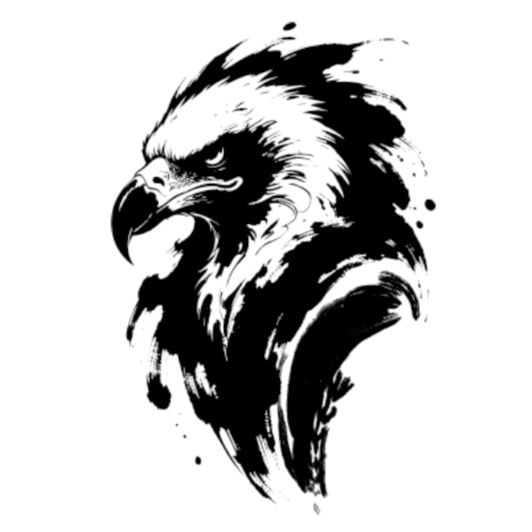 Bold Eagle Head Tattoo - 1 | Temporalis