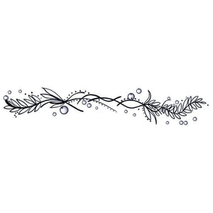 Botanical Branch and Bubbles Tattoo - 2 | Temporalis