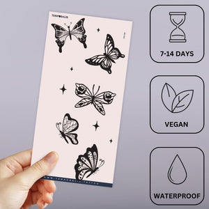 Butterflies and stars temporary tattoo - 3 | Temporalis