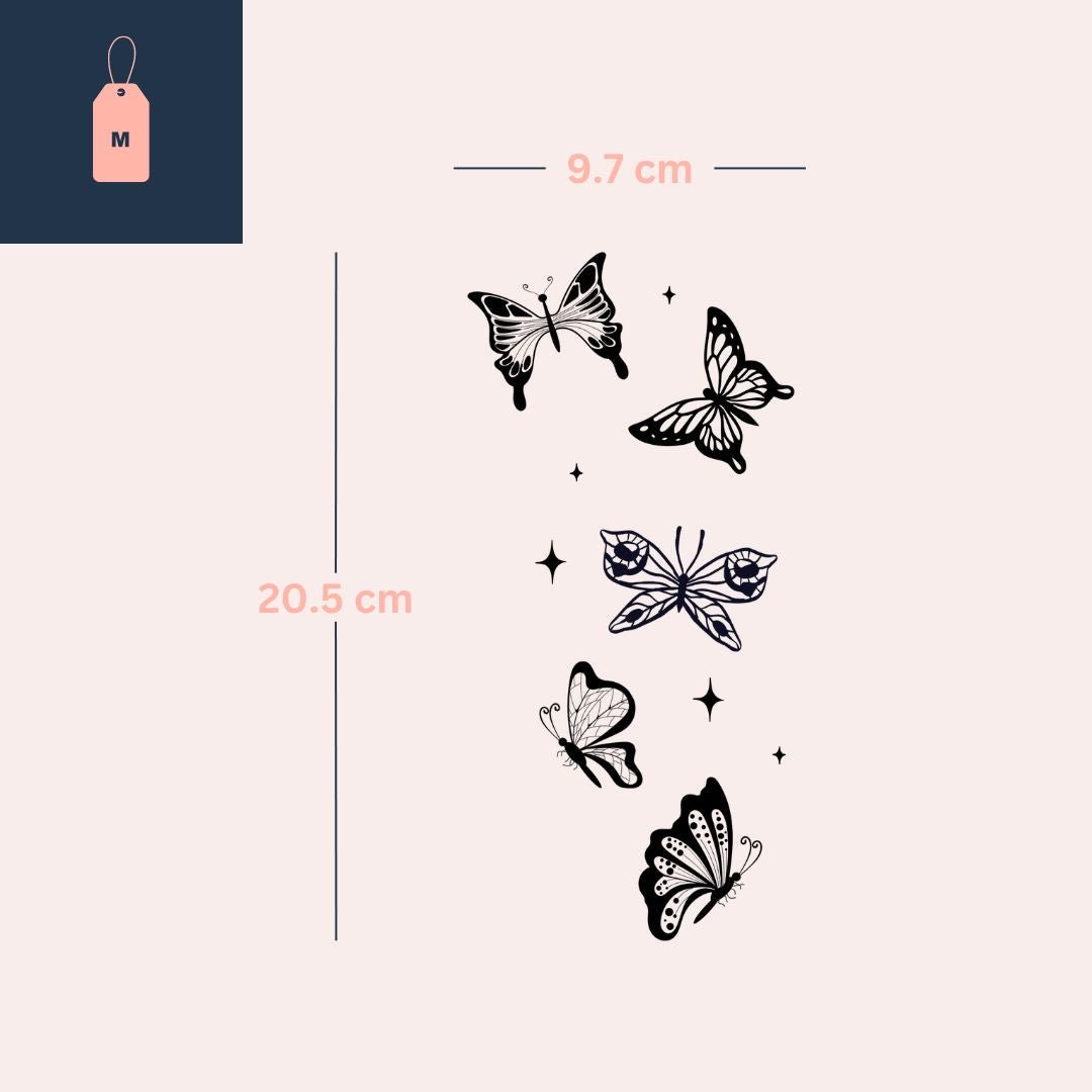 Butterflies and stars temporary tattoo - 4 | Temporalis