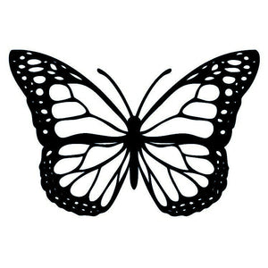 Butterfly silhouette temporary tattoo - 2 | Temporalis