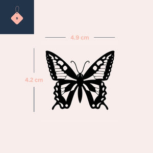 Butterfly silhouette temporary tattoo - 4 | Temporalis