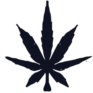 Cannabis leaf temporary tattoo (silhouette) - 2 | Temporalis