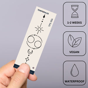 Celestial Cancer zodiac temporary tattoo - 3 | Temporalis