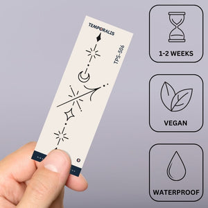 Celestial Sagittarius zodiac temporary tattoo - 3 | Temporalis