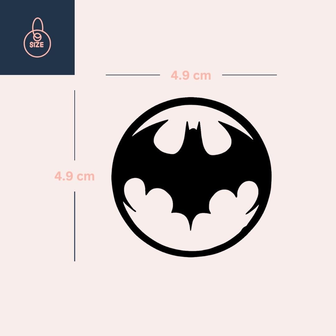 Circular bat silhouette temporary tattoo - 4 | Temporalis