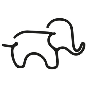 Continuous Line Elephant Temporary Tattoo - 2 | Temporalis