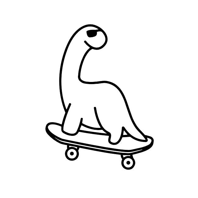 Cool dino on a skateboard 1 - Temporalis