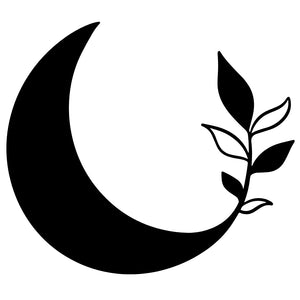 Crescent moon and branch temporary tattoo - 2 | Temporalis