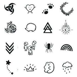 Cute Mini Icons Bundle Tattoo - 2 | Temporalis