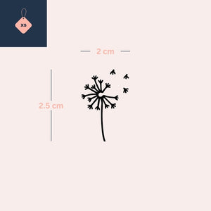 Dandelion temporary tattoo with blowing seeds - 4 | Temporalis