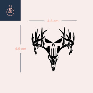 Deer Skull Temporary Tattoo - 4 | Temporalis