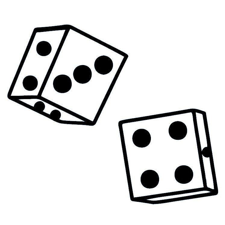 Dice temporary tattoo - 2 | Temporalis