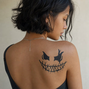 Evil Pumpkin Face Tattoo - 1 | Temporalis