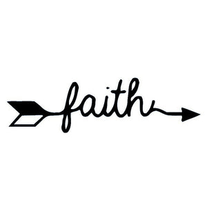 Faith Arrow Script Temporary Tattoo - 2 | Temporalis
