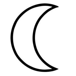 Fine line crescent moon temporary tattoo - 2 | Temporalis