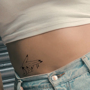 Finger gun hand temporary tattoo - 1 | Temporalis