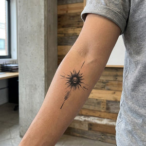 Fist Explosion Sun Tattoo - 1 | Temporalis