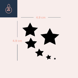 Five black stars temporary tattoo - 4 | Temporalis