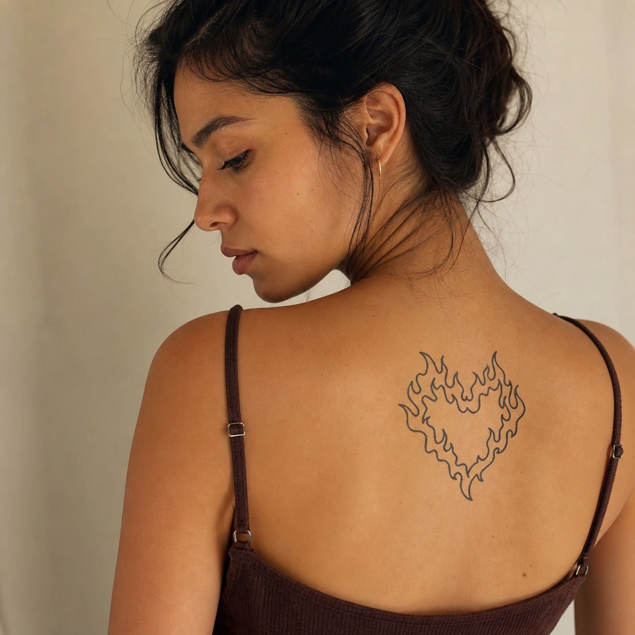 Flaming Heart Tattoo - 1 | Temporalis