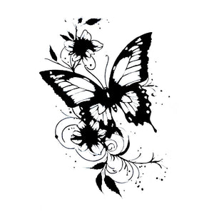 Floral Butterfly Tattoo - 2 | Temporalis