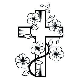 Christian Floral Cross 2 - Temporalis