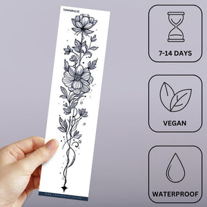 Floral Vine Garland Tattoo - 3 | Temporalis