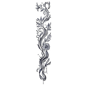 Floral Wave Banner Tattoo - 2 | Temporalis