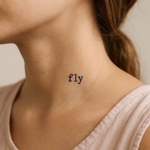 scritta "fly" 1 - Temporalis® - Tatuaggio temporaneo