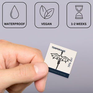 Flying dragon temporary tattoo - 3 | Temporalis