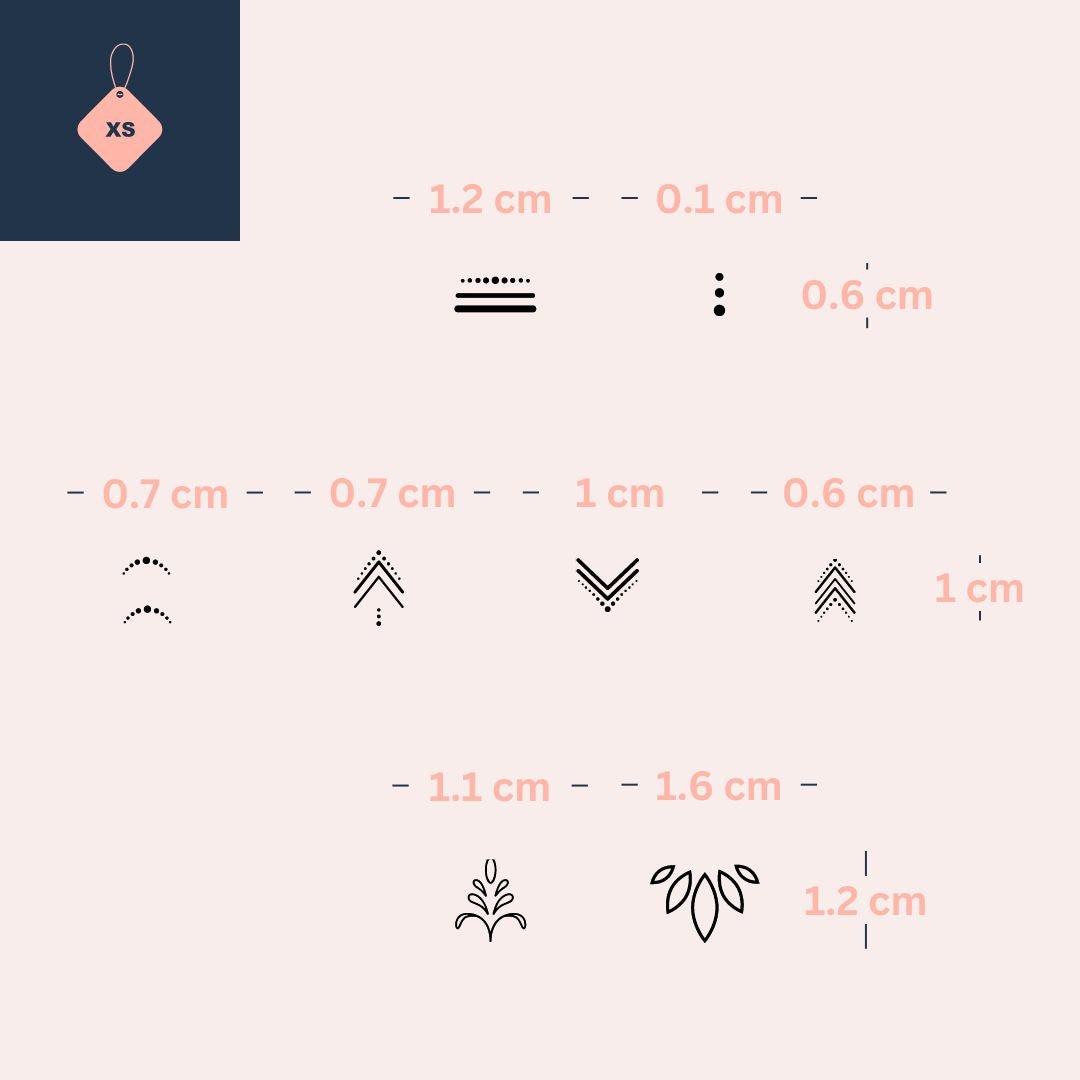 Geometric Finger Tattoo Set 3 - Temporalis