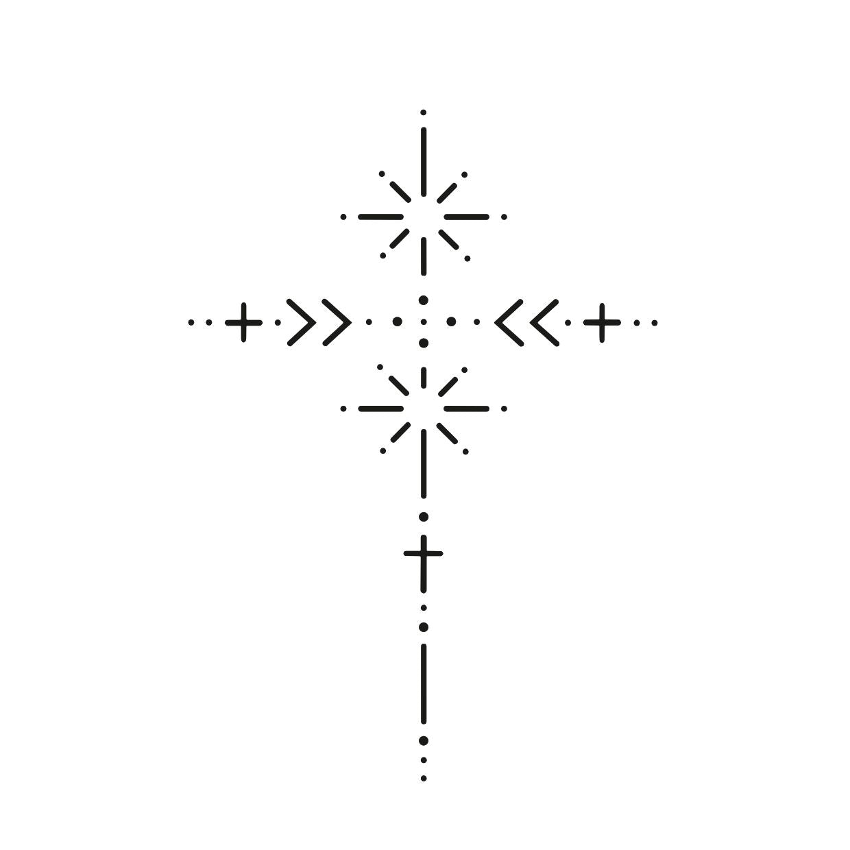 Geometric Starburst Cross 1 - Temporalis