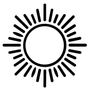 Geometric Sunburst Temporary Tattoo - 2 | Temporalis