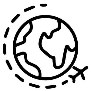 Globe and plane temporary tattoo - 2 | Temporalis