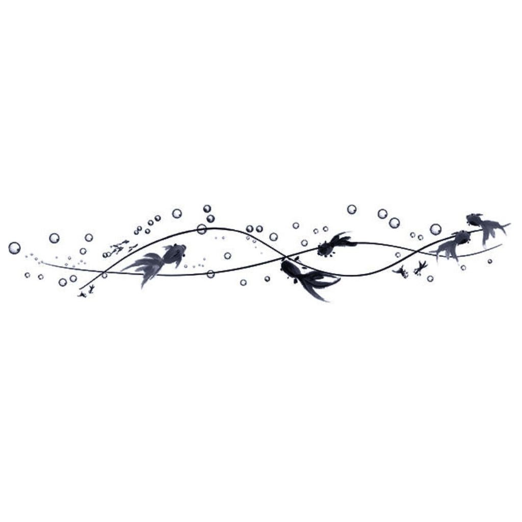 Goldfish Wave Tattoo - 2 | Temporalis