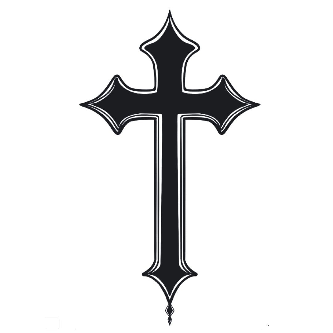 Gothic Cross Tattoo - 2 | Temporalis