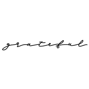 grateful' script temporary tattoo - 2 | Temporalis